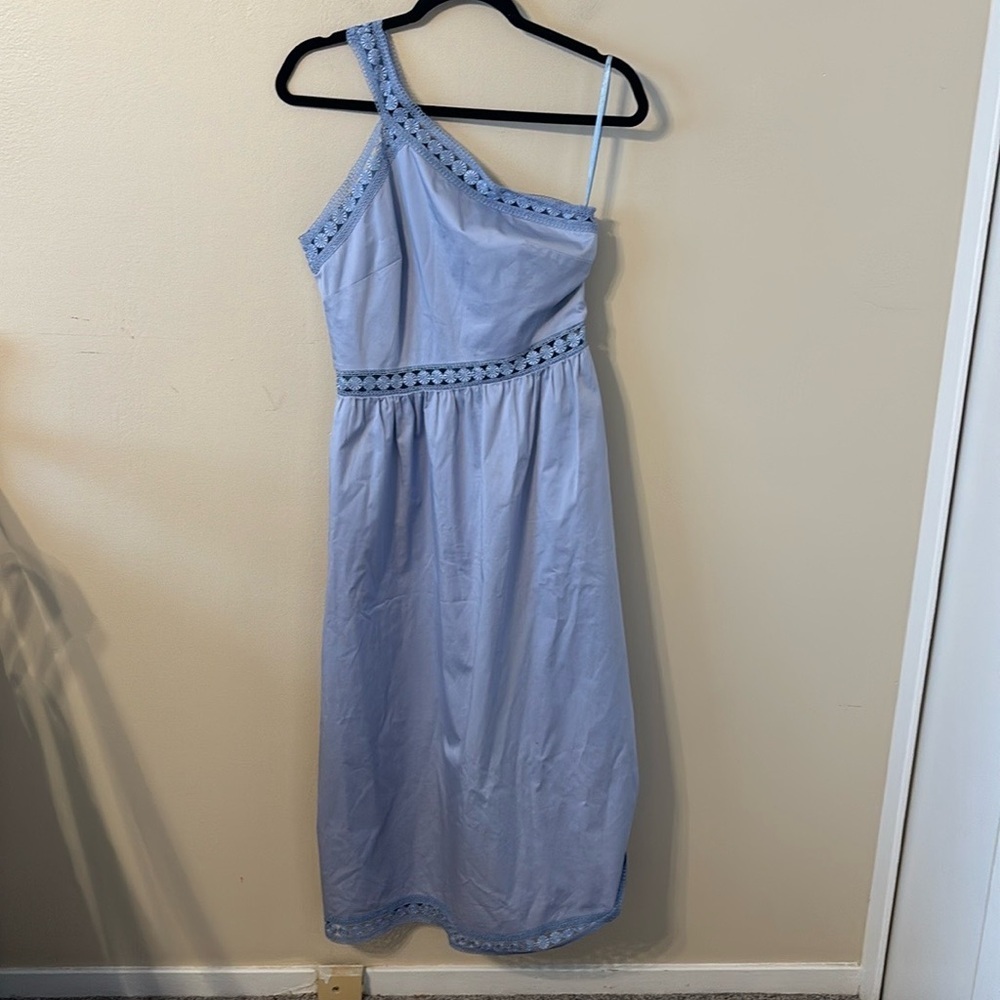Ted Baker London Kallii Cotton Midi Length One Shoulder Dress